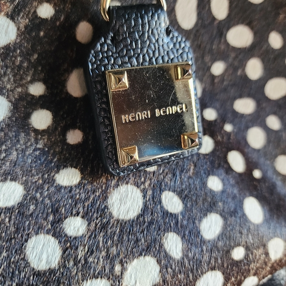 Henri Bendel The Carlyle 2 way Tote Leather Trim Calf Hair Handle - Picture 3 of 16